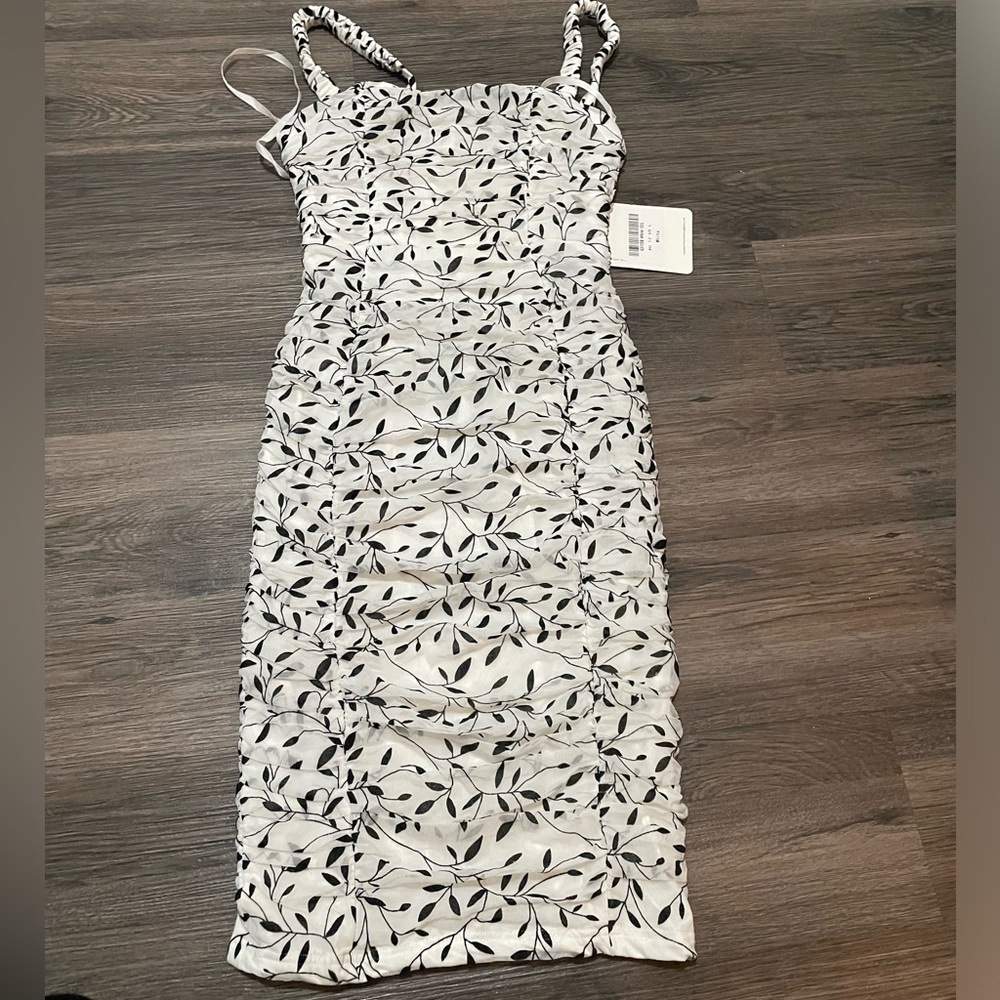 Adeirlina Here Comes The Sun White MIDI Dress NWT